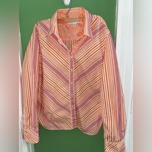 Strip button-down shirt